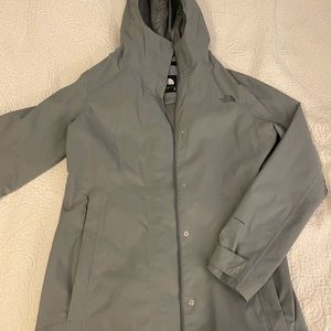 North Face mid length waterproof jacket